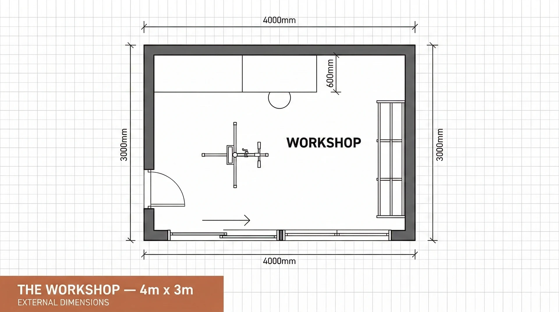 Example floor plan for The Workshop